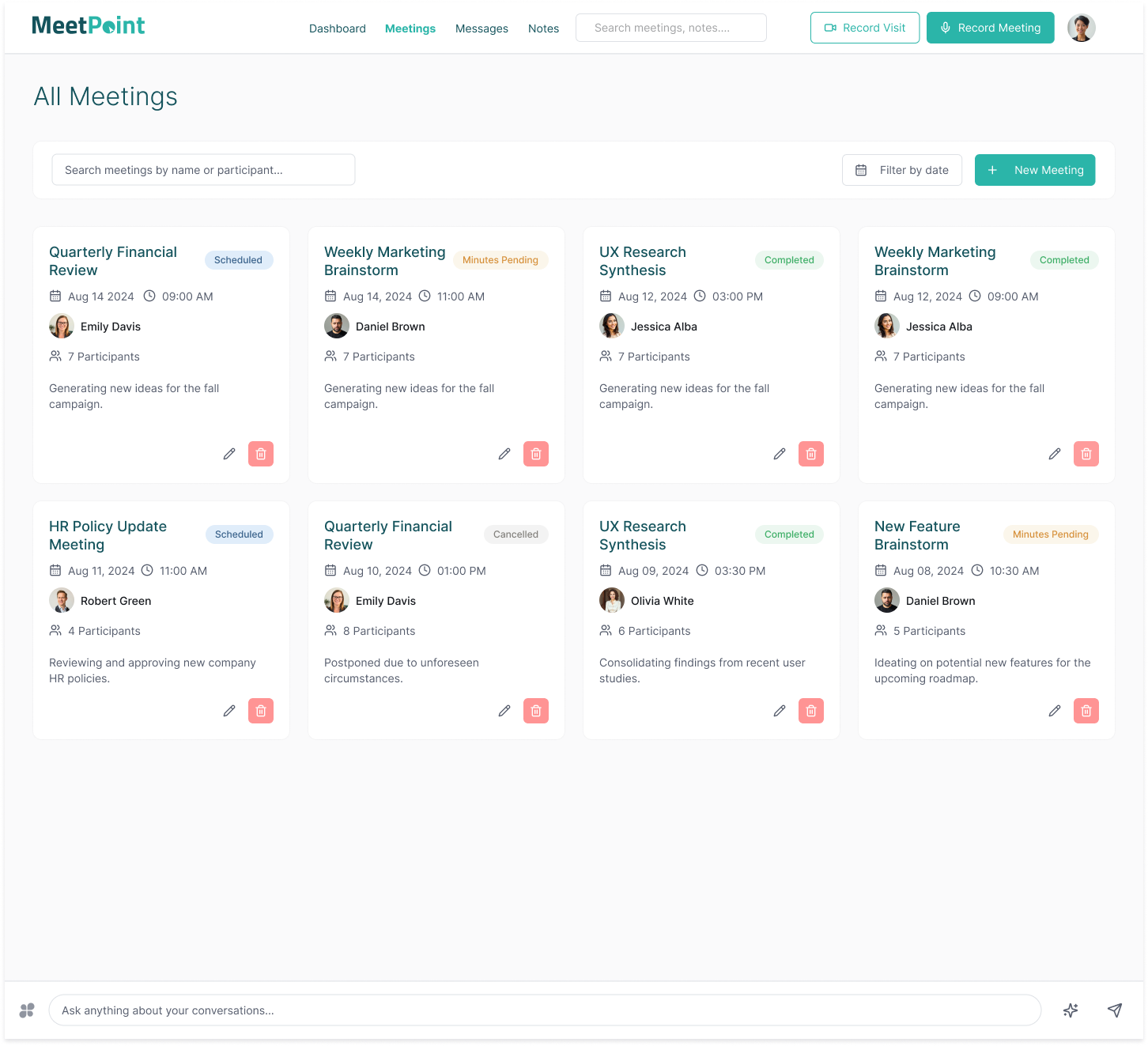 MeetPoint Meeting Screen
